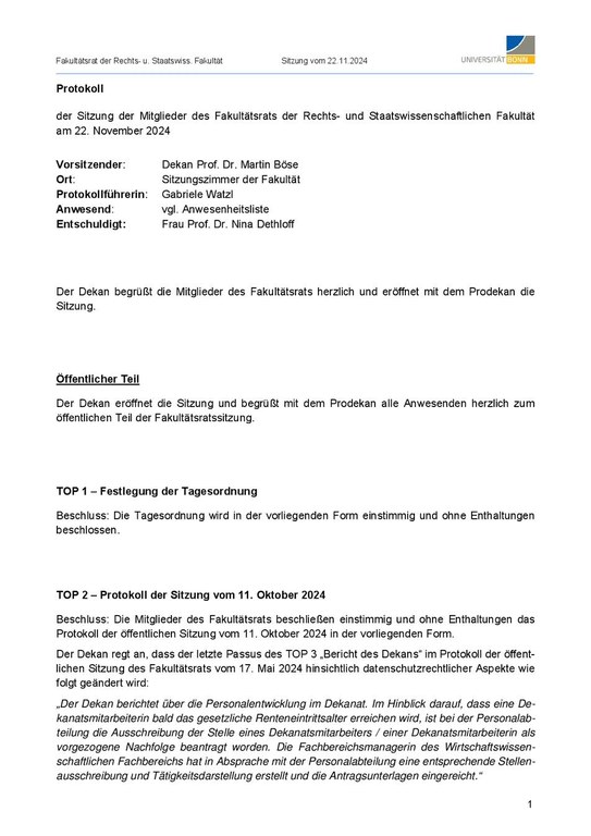 Protokoll der Sitzung des Fakultätsrates vom 22. November 2024.pdf