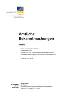 Erste Ordnung zur Änderung der Fakultätsordnung der Rechts- und Staatswissenschaftlichen Fakultät